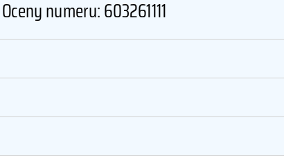 Numer telefonu 603261111 603261111