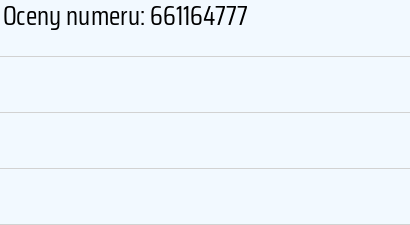 Numer telefonu 661164777 661164777