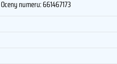 Numer telefonu 661467173 661467173