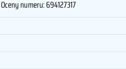Numer telefonu 694127317 694127317
