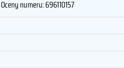 Numer telefonu 696110157 696110157